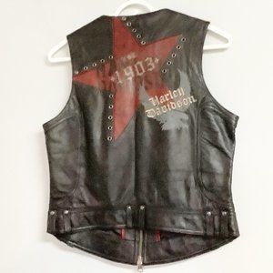 COPY - Harley Davidson Women's Leather Vest Size …